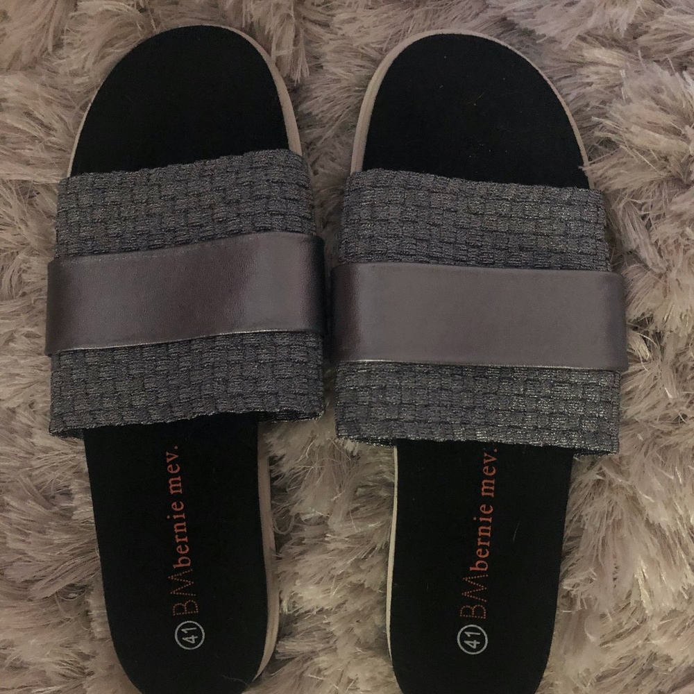 Bernie Mev open toe slide.